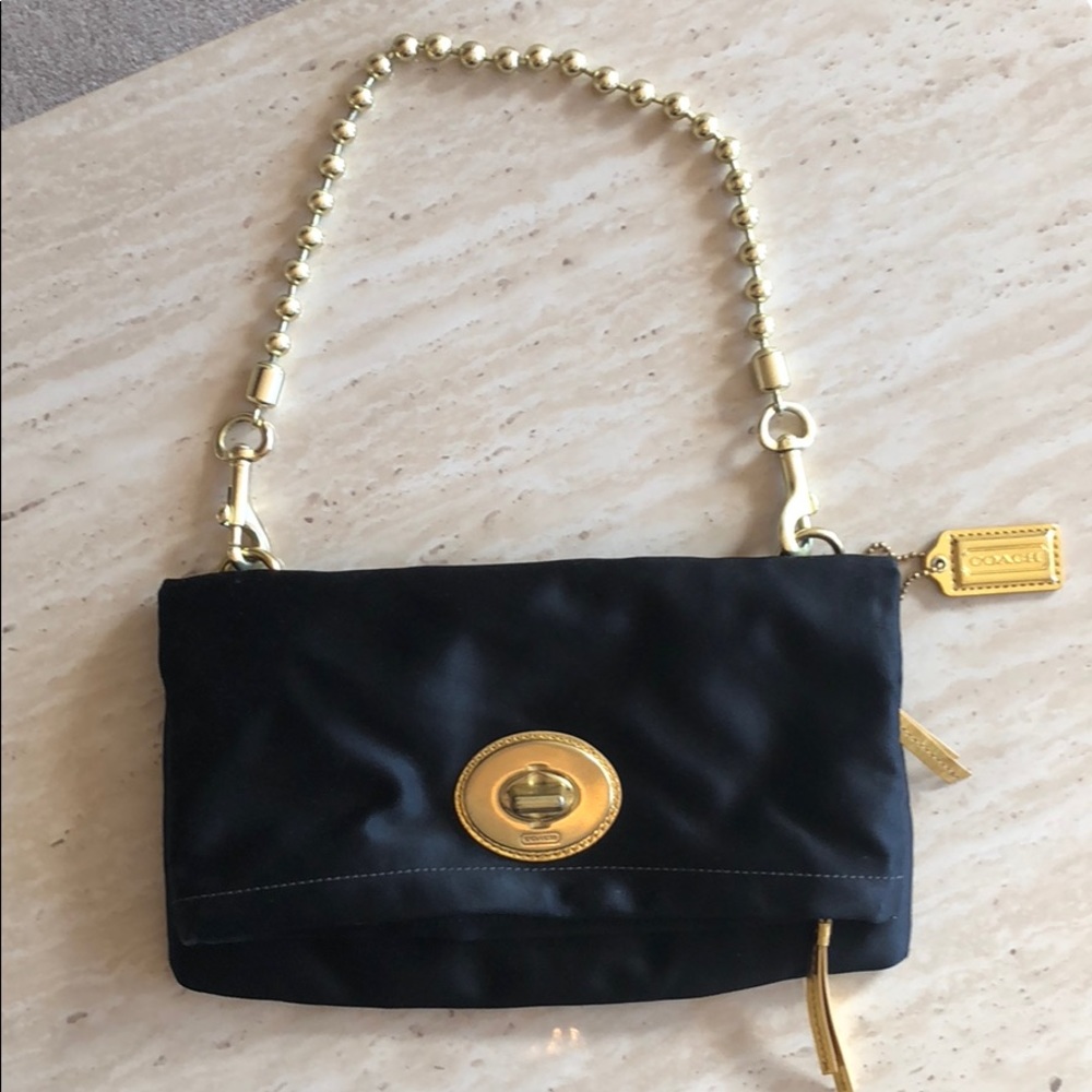 Satin Coach evening bag